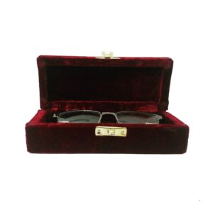 Wooden eyeglass storage case