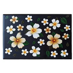 Top face of flower print storage box