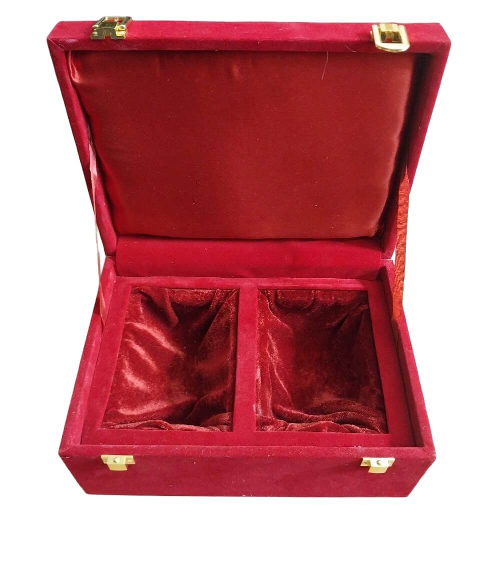 Storage Box for Two Wine Glass with Devider – Custom Size and Color Available