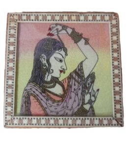 Wooden lady printed storage box