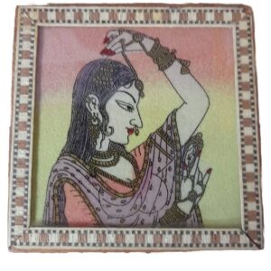 Wooden lady printed storage box