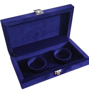 Blue Velvet lined Box for Bangel Jewelry