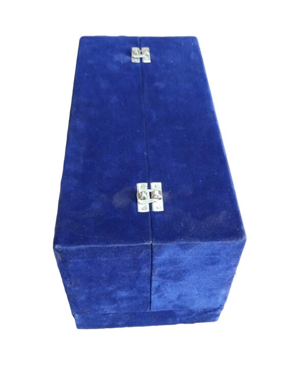Wine storage box blue velvet lined