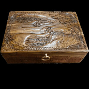 engraved wooden box