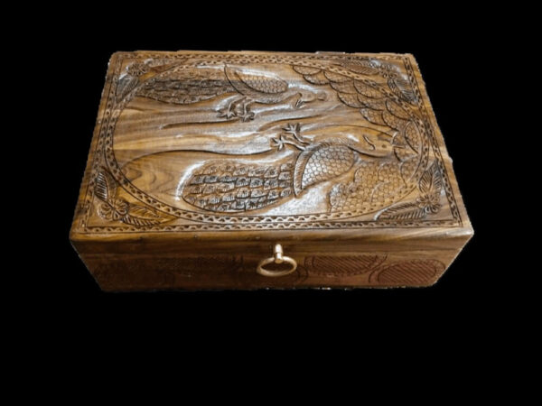 engraved wooden box