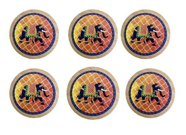 wooden coaster 6 set