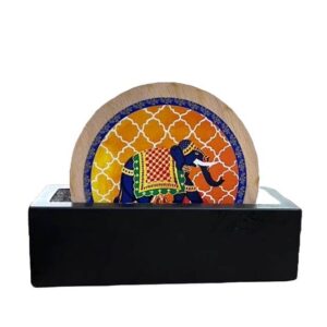 wooden coaster elephant design