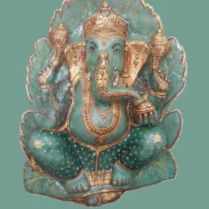 green Ganapati Statue