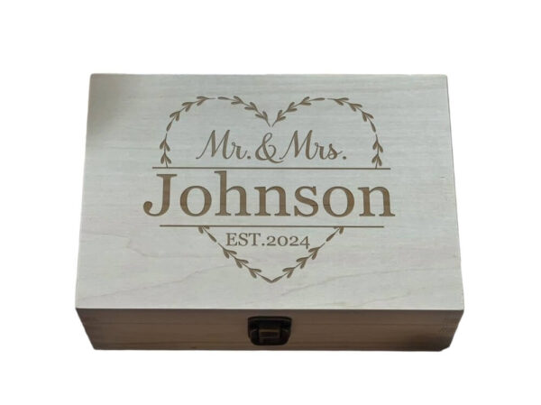 Laser custom name engraved box