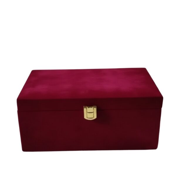 burgundy color wooden box
