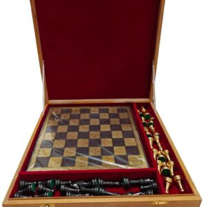 wooden chess storage box