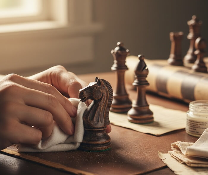 polishing chess pieces (1)
