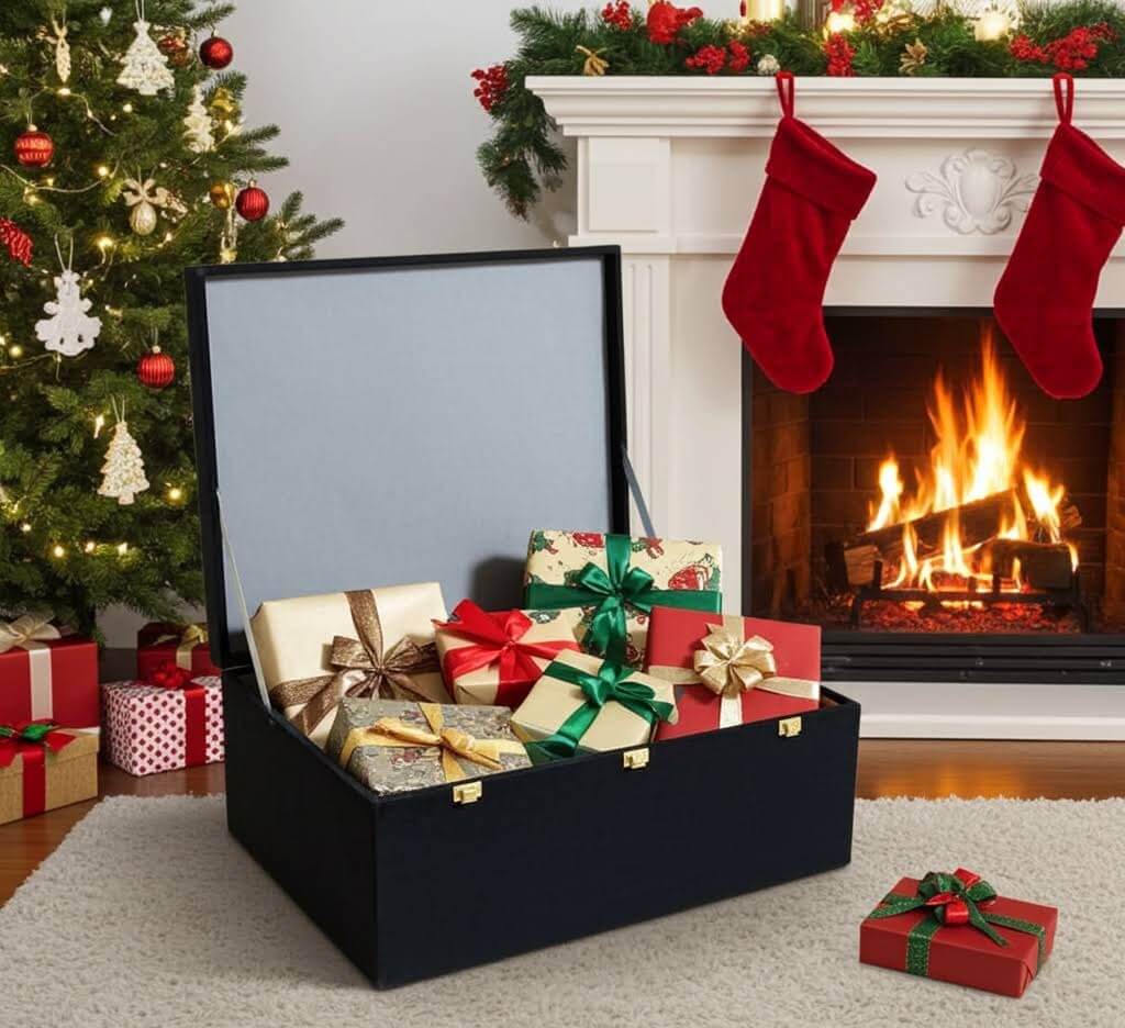 christmas box in black