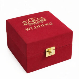 velvet lined ring Jewelry box with Personalization